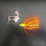 画像1: GRUB KIT ヘビーワイヤーバズベイト for トーマン/チャドー「オレンジスカート」 (1)
