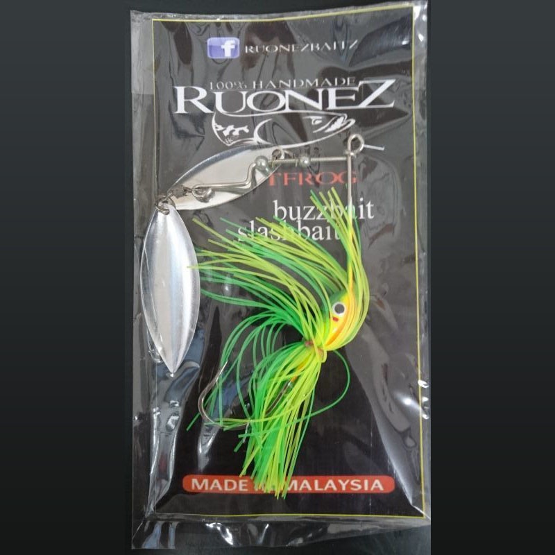 Ruonez スピナーベイト グリーン イエロー 銀ブレード フィッシングアイテム通販